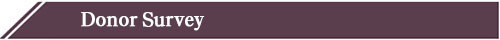 Donor Survey banner