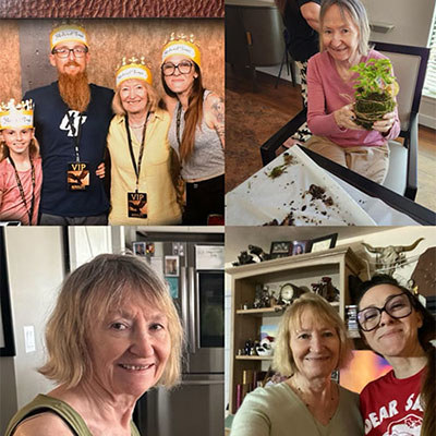 Aunt Linda and family - collage