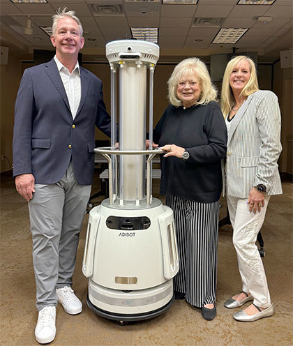 Philanthropy in Action - April 2025 - ADIBOT robot and the Ulrich's